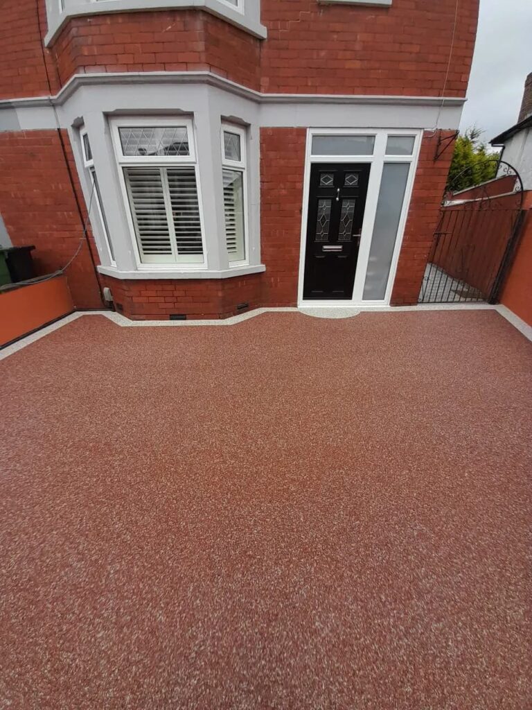 Athena with Glacier border Resin Driveway