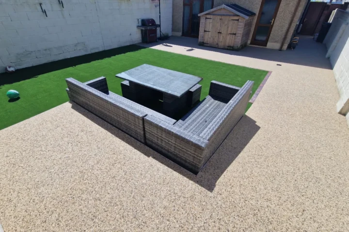 Resin Patio using UV stable resin