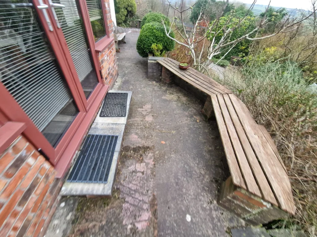 Cowbridge Resin Patio Titan Silver - before photo