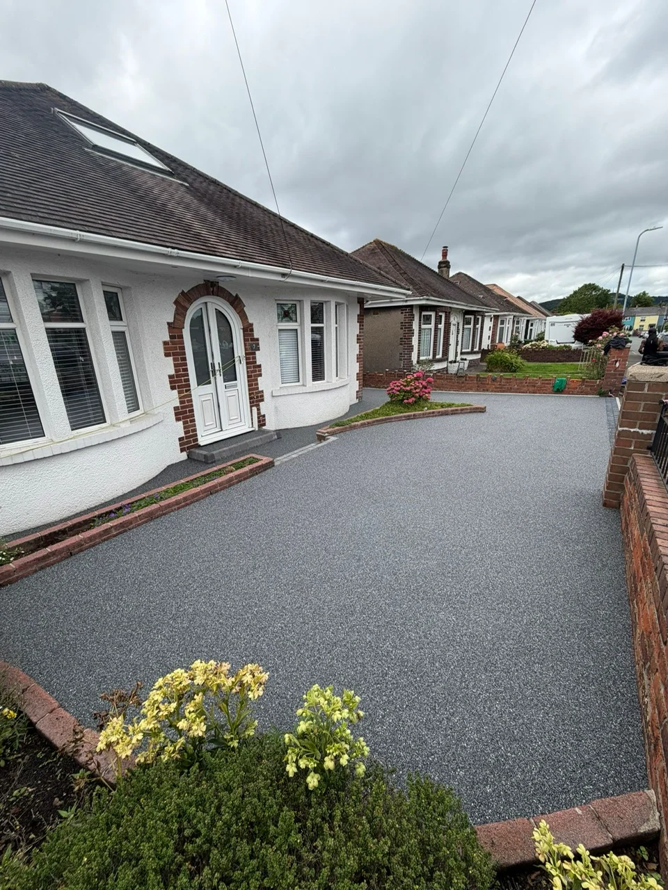 dark grey marble resin driveway in Rhiwbina Cardiff