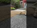 Raking resin bound gravel 20mm thick